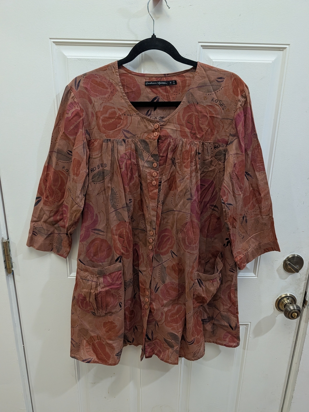 Gudrun Sjoden Button Down Tunic Top